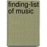 Finding-List Of Music door Robert Kendall Shaw