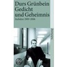 Gedicht und Geheimnis door Durs Grünbein