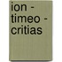 Ion - Timeo - Critias