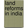 Land Reforms In India door Onbekend