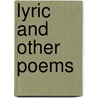 Lyric And Other Poems by Laura Sophia Temple