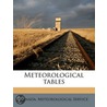 Meteorological Tables door Onbekend