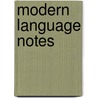 Modern Language Notes by Unknown
