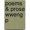 Poems & Prose Wweng P door Mary Chudleigh
