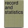 Record and Statistics door Yale University Class Of