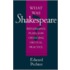 What Was Shakespeare?