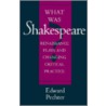 What Was Shakespeare? door Edward Pechter