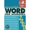 Word 2000 For Windows door Maria Langer