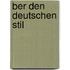 Ber Den Deutschen Stil