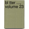 Bl Tter ..., Volume 23 door Onbekend