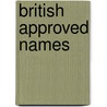 British Approved Names door British Pharmacopoeia Commission