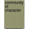 Community of Character by Stanley M. Hauerwas