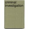 Criminal Investigation door Sue Hackman