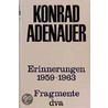 Erinnerungen 1959-1963 by Konrad Adenauer