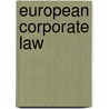 European Corporate Law door Onbekend