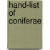 Hand-List Of Coniferae