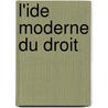 L'Ide Moderne Du Droit door Alfred Fouillee
