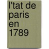 L'Tat de Paris En 1789 door Hippolyte Monin