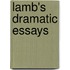 Lamb's Dramatic Essays