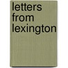 Letters from Lexington door Et Professor Noam Chomsky