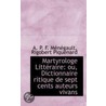 Martyrologe Litteraire door A.P.F. Menegault