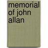 Memorial Of John Allan door Anonymous Anonymous