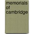 Memorials Of Cambridge