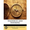 Sentences And Thinking door Norman Foerster