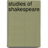 Studies Of Shakespeare by George Fletcher