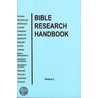 Bible Research Handbook door Onbekend