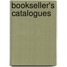 Bookseller's Catalogues door David Nutt