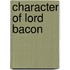 Character of Lord Bacon