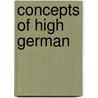 Concepts of High German door Katja Faulstich
