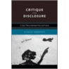 Critique and Disclosure by Nikolas Kompridis