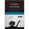 Critique and Disclosure door Nikolas Kompridis