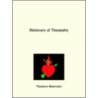 Dictionary Of Theosophy by Theodore Besterman