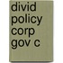 Divid Policy Corp Gov C