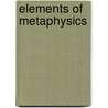 Elements of Metaphysics door Paul Deussen