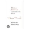 Erzählungen. Kurzprosa by Thomas Bernhard