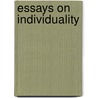 Essays On Individuality door Onbekend