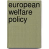European Welfare Policy door Onbekend