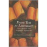 From Text To Literature door Stein Haugom Prof Olsen