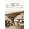 Getting Yesterday Right door J. Geraint Jenkins