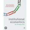 Institutional Economics door John Groenewegen