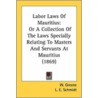 Labor Laws of Mauritius door Onbekend