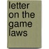 Letter on the Game Laws