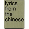 Lyrics From The Chinese door Helen Waddell