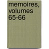 Memoires, Volumes 65-66 door F. Soci T. Nationa