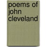 Poems of John Cleveland door John Milton Berdan