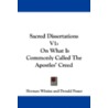 Sacred Dissertations V1 door Herman Witsius